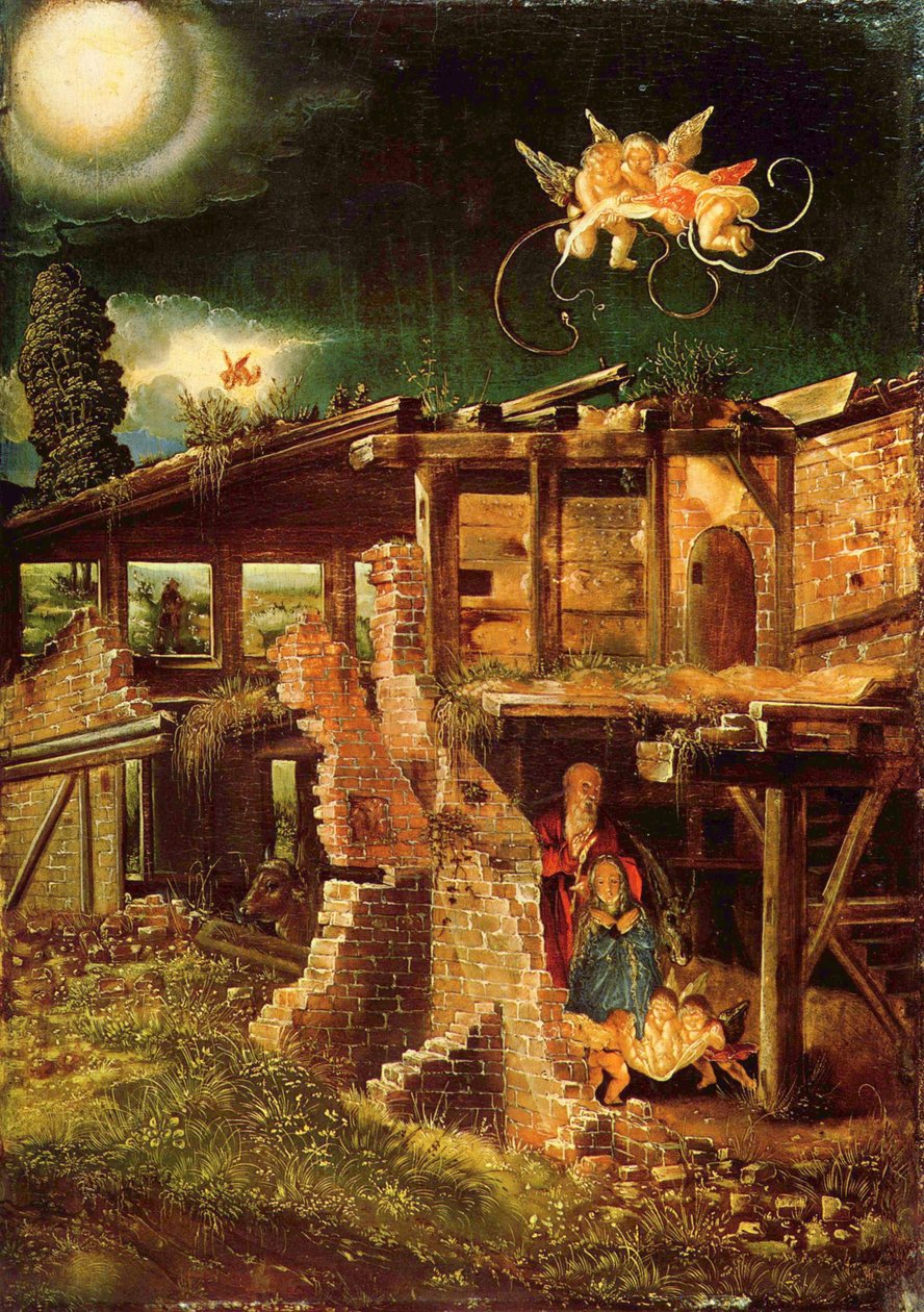Német: Die Geburt Christi Krisztus születése alkotó: Albrecht Altdorfer
