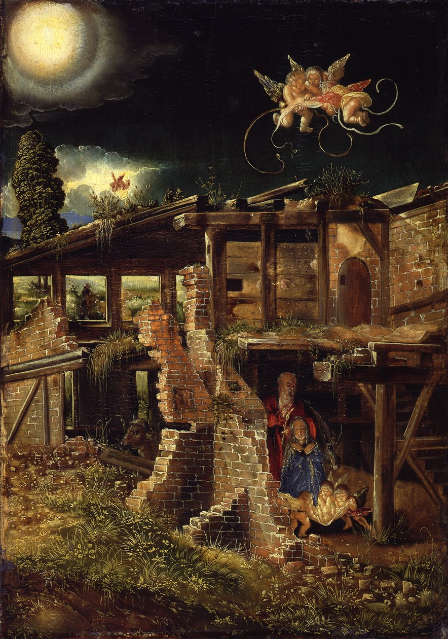 Német: Die Geburt Christi Krisztus születése alkotó: Albrecht Altdorfer