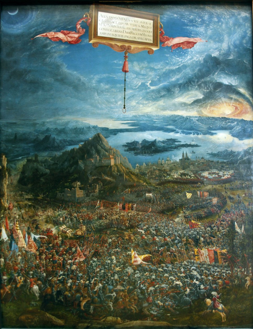 Német: Historienzyklus: Alexanderschlacht (Schlacht bei Issus) A sándoriai csata Issusnál alkotó: Albrecht Altdorfer