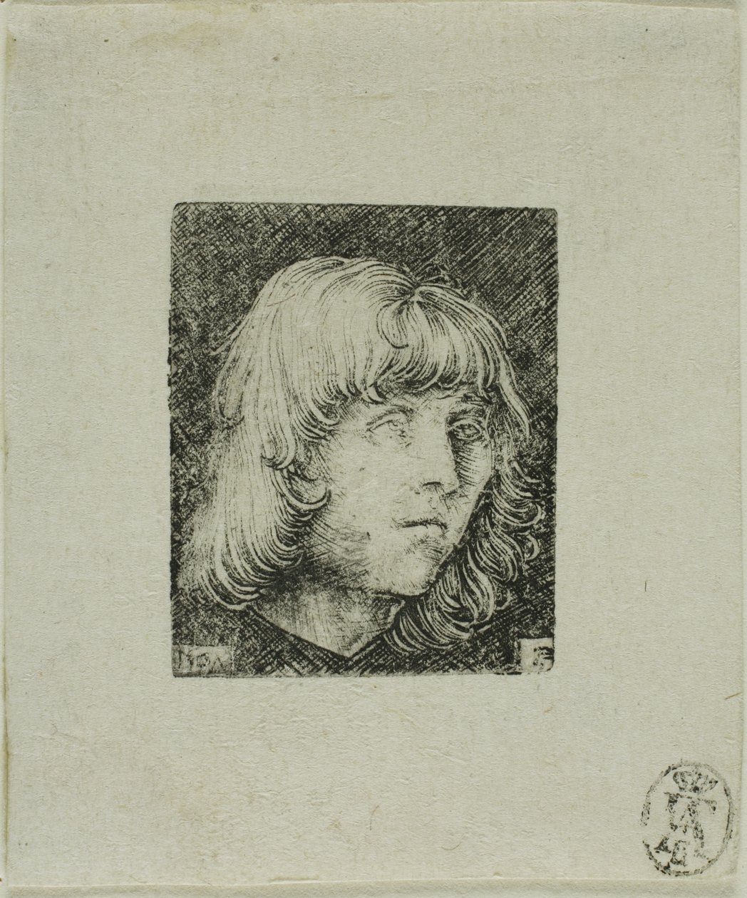 Egy fiatalember feje alkotó: Albrecht Altdorfer