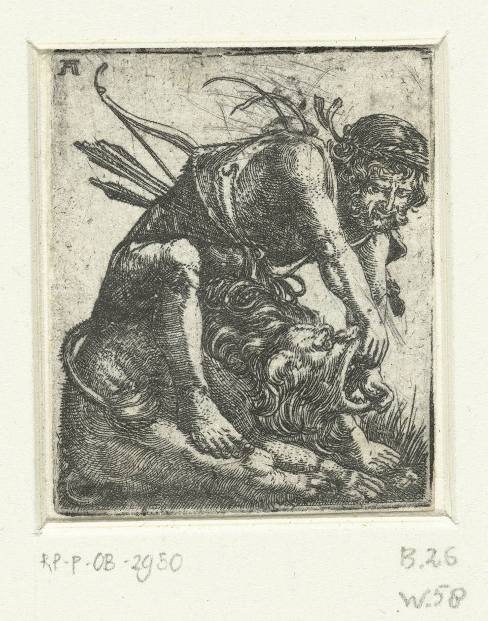 Herkules megöli a nemeai oroszlánt alkotó: Albrecht Altdorfer