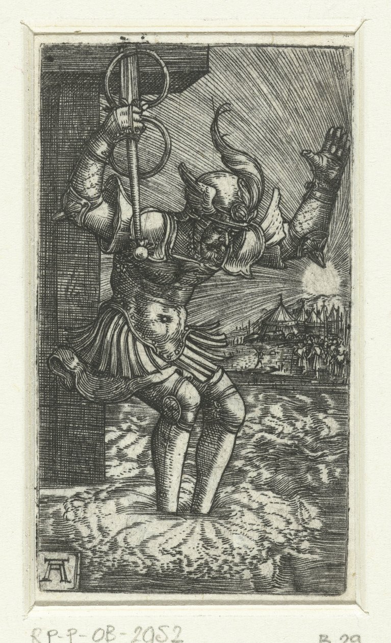 Horatius Cocles beugrik a Tiberisbe alkotó: Albrecht Altdorfer