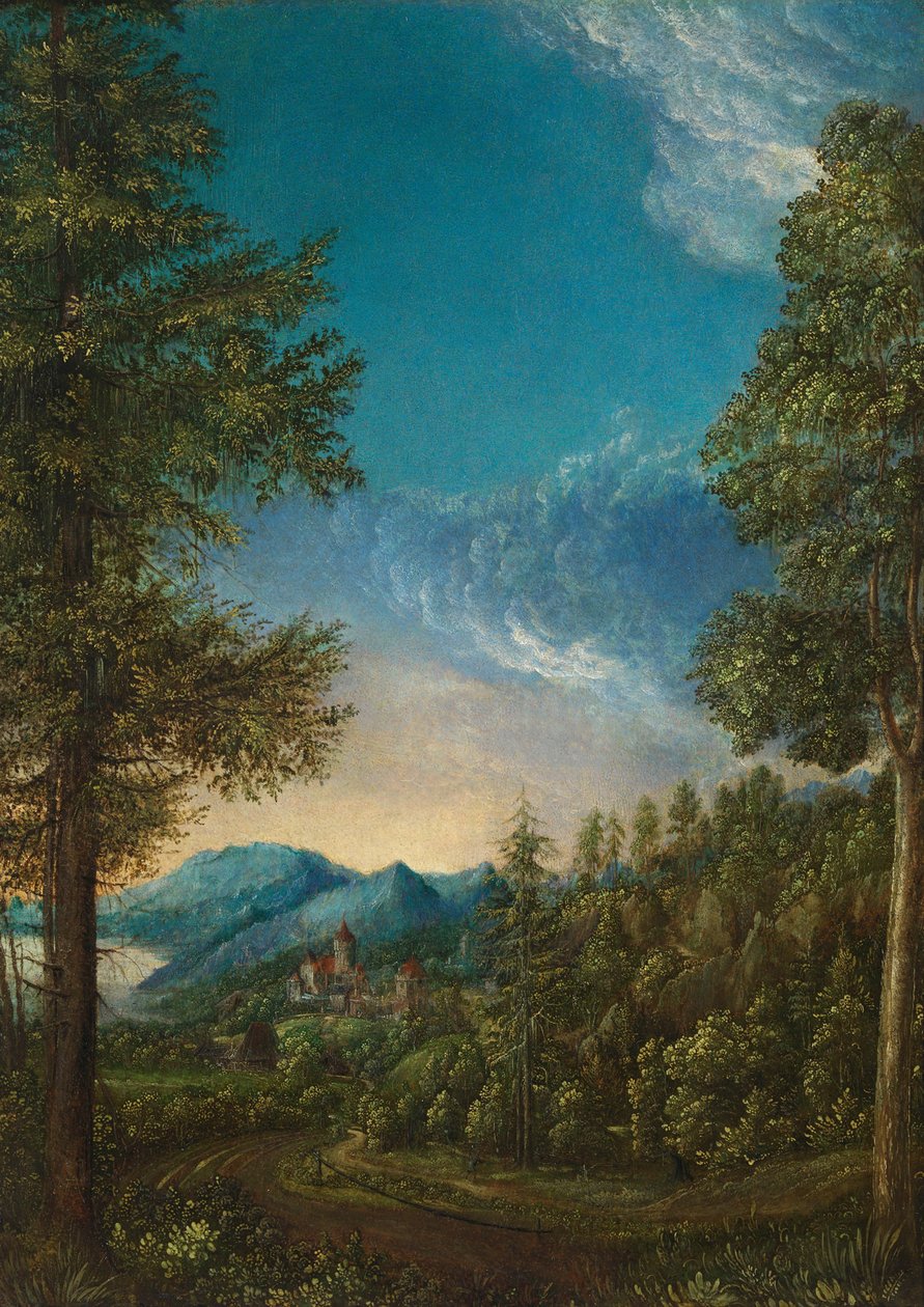 Táj kastéllyal, c. 1525 alkotó: Albrecht Altdorfer