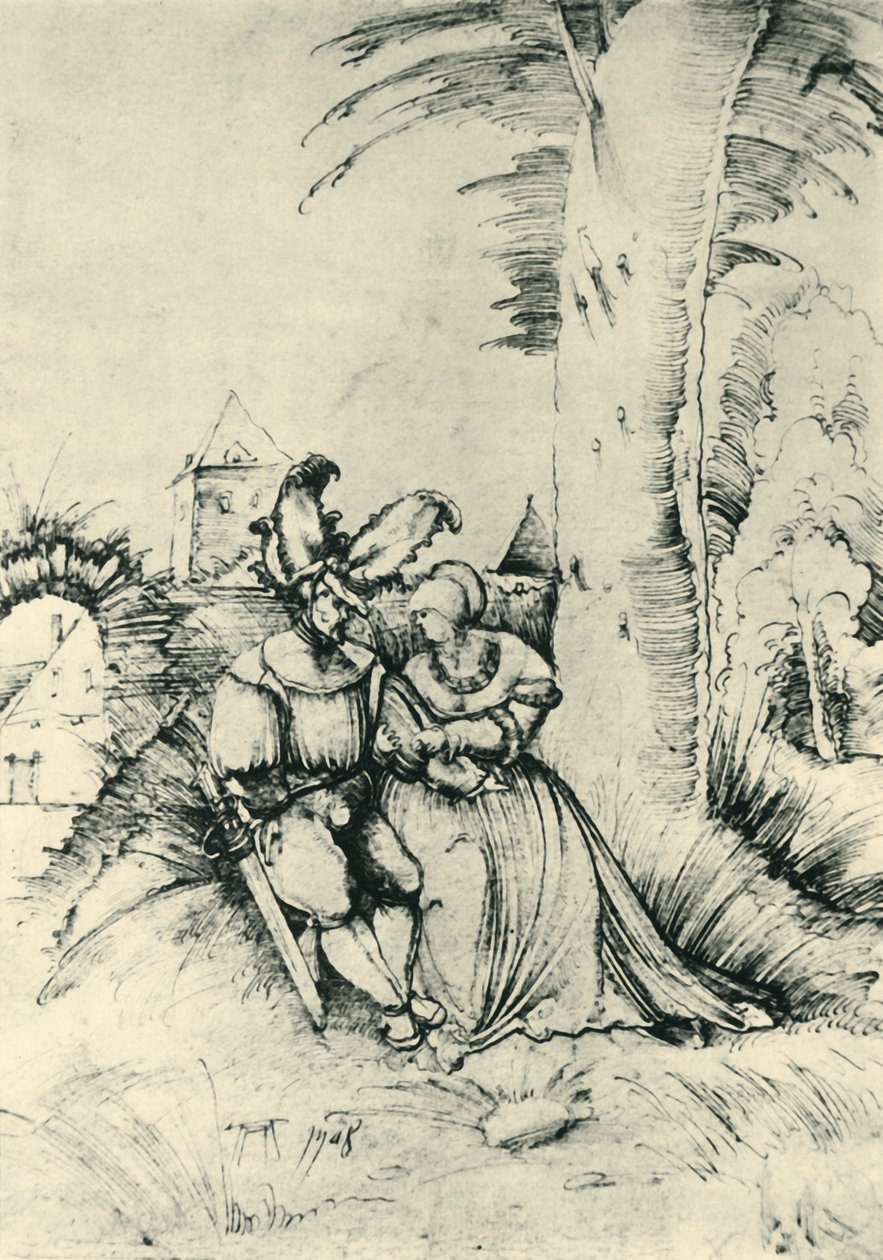 Szerelmesek, 1508, 1943. alkotó: Albrecht Altdorfer