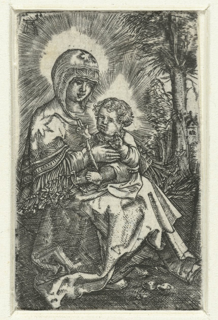 Maria Landschapban találkozott kedvessel Gyönyörű Regensburgi Mária alkotó: Albrecht Altdorfer