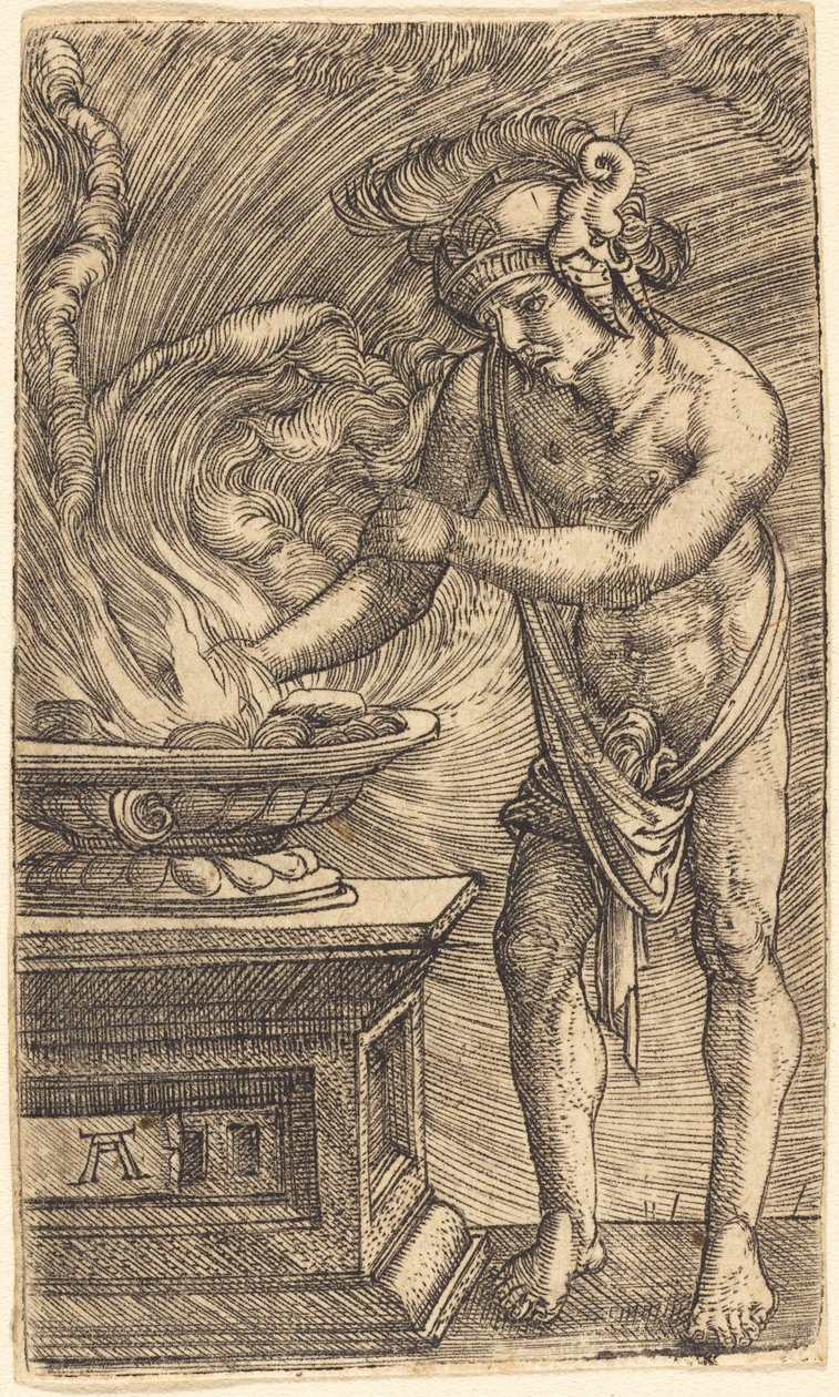 Mucius Scaevola megégeti a kezét alkotó: Albrecht Altdorfer