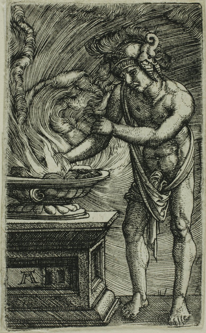 Mucius Scaevola égő keze alkotó: Albrecht Altdorfer