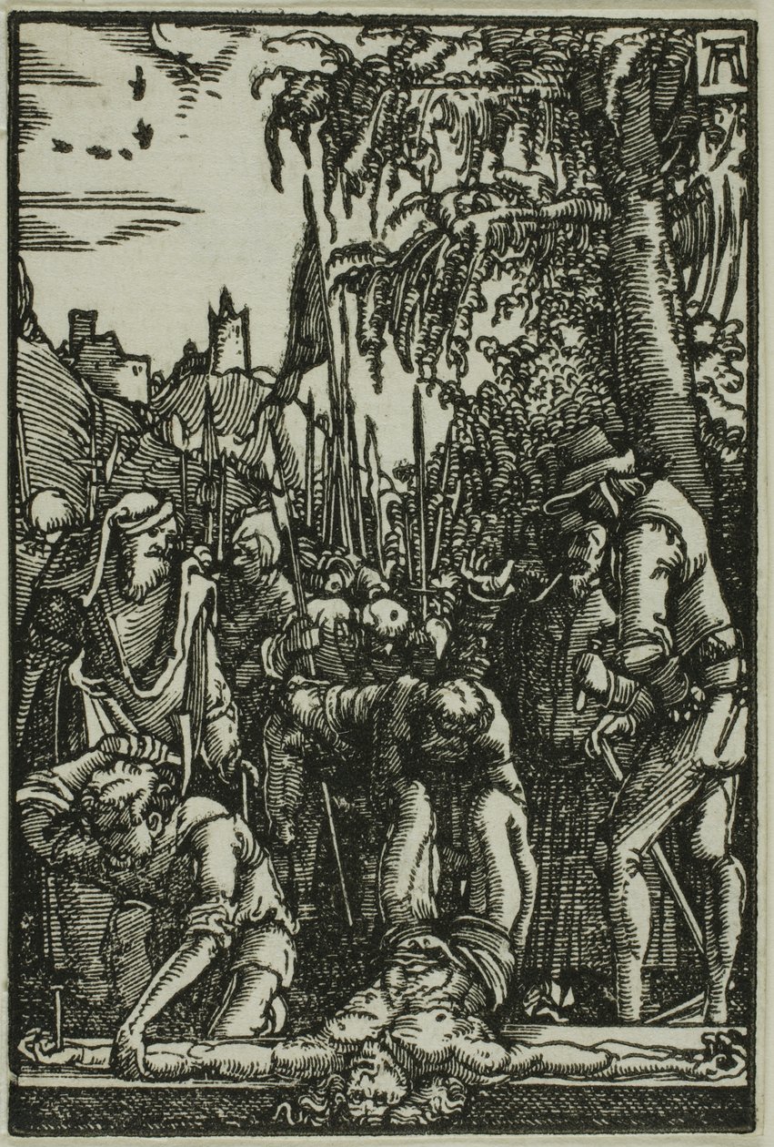 Keresztre szegezés, Az ember bukása és megváltásából alkotó: Albrecht Altdorfer