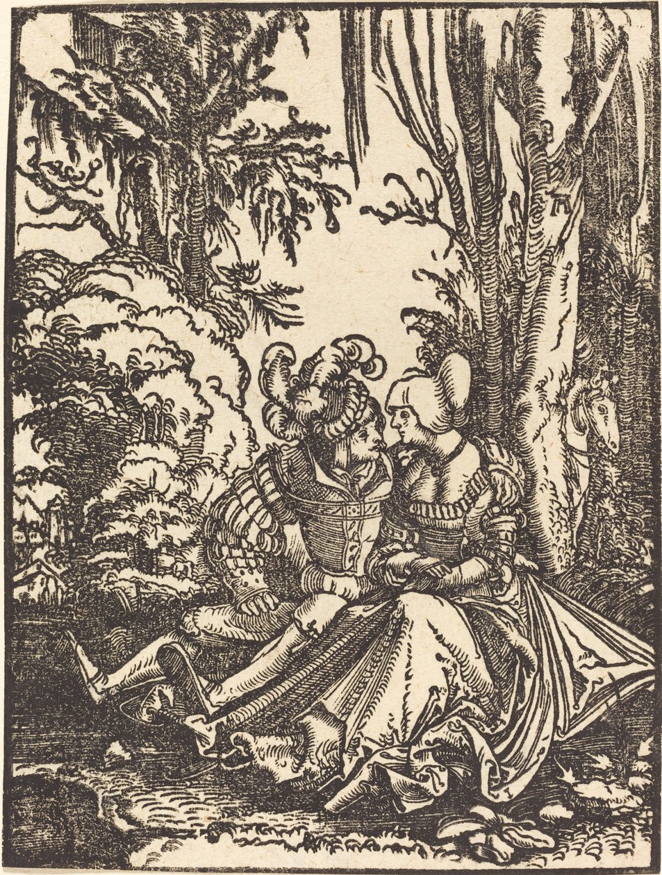 Szerelmespár egy tájban alkotó: Albrecht Altdorfer