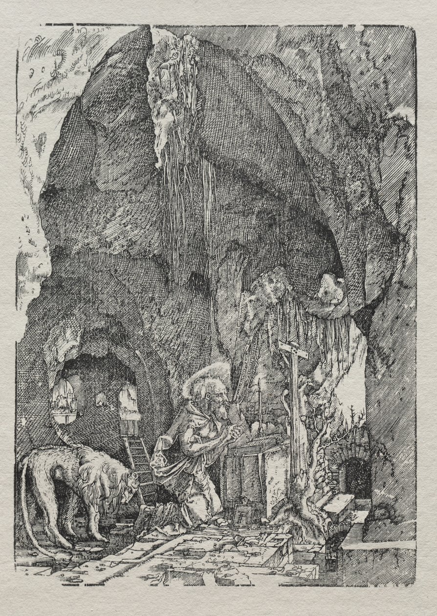 Szent Jeromos a barlangban alkotó: Albrecht Altdorfer