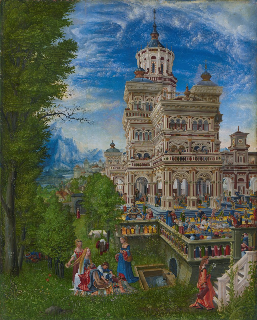 Susanna a fürdőben és a vének megkövezése alkotó: Albrecht Altdorfer