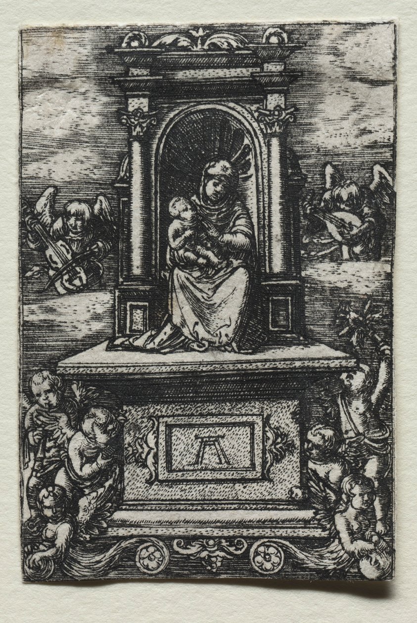 A ratisboni gyönyörű Szűz egy oltáron, nem sokkal 1520 után. alkotó: Albrecht Altdorfer