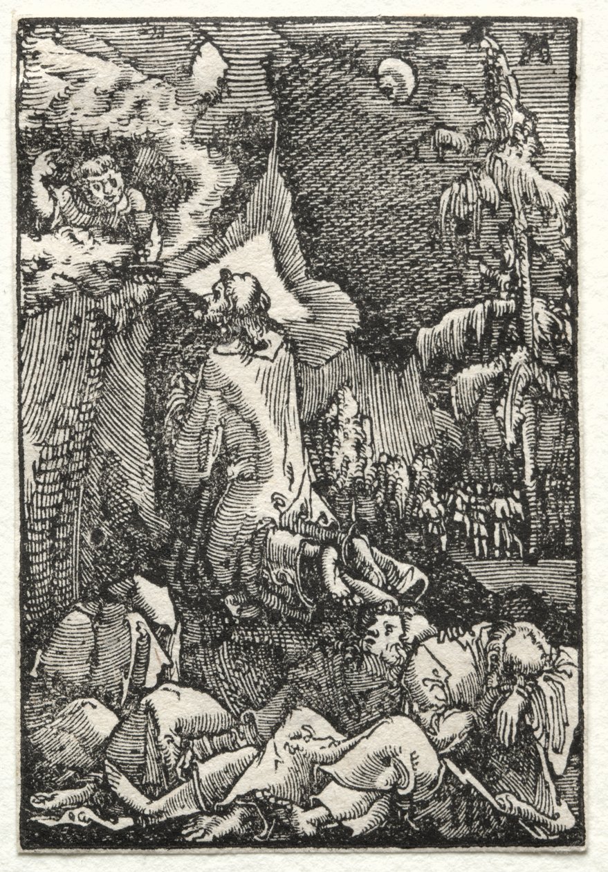 Az ember bukása és megváltása: Krisztus az Olajfák hegyén alkotó: Albrecht Altdorfer