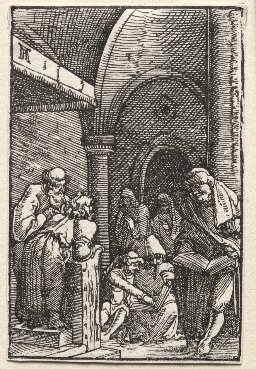 Az ember bukása és megváltása: Krisztus vitázik az orvosokkal, c. 1515. alkotó: Albrecht Altdorfer
