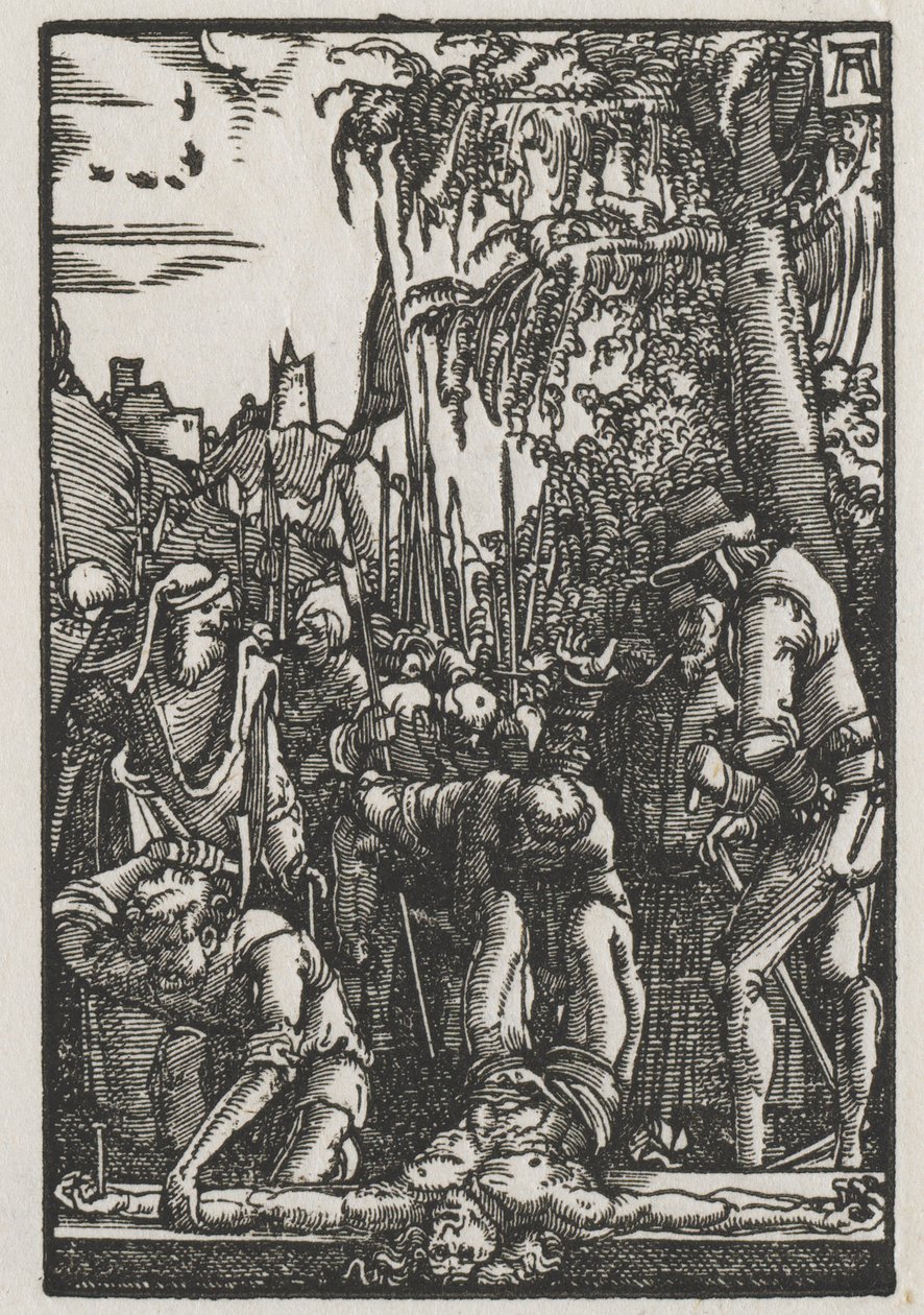 Az ember bukása és megváltása: Krisztus keresztre szegezve alkotó: Albrecht Altdorfer
