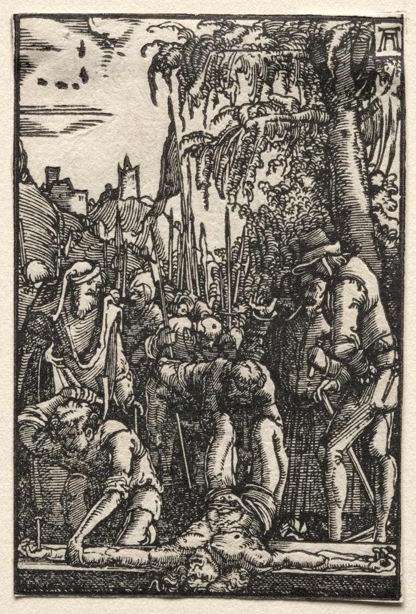 Az ember bukása és megváltása: Krisztus keresztre szegezve, c. 1515. alkotó: Albrecht Altdorfer