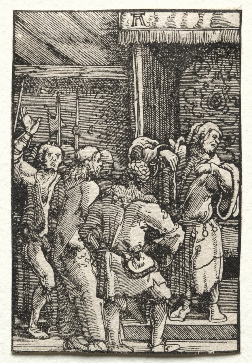 Az ember bukása és megváltása: Krisztus Kajafás előtt, c. 1515. alkotó: Albrecht Altdorfer