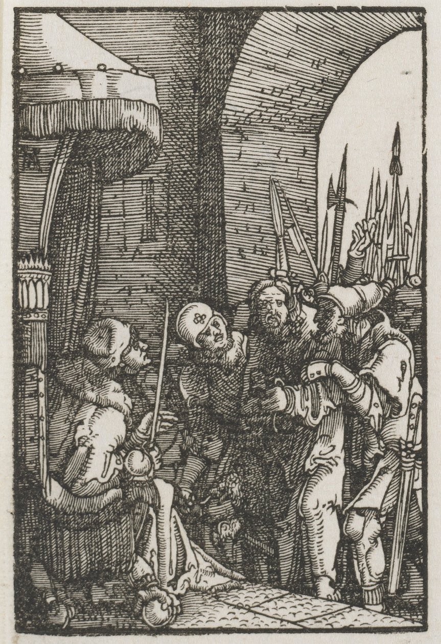 Az ember bukása és megváltása: Krisztus Pilátus előtt, c. 1515. alkotó: Albrecht Altdorfer