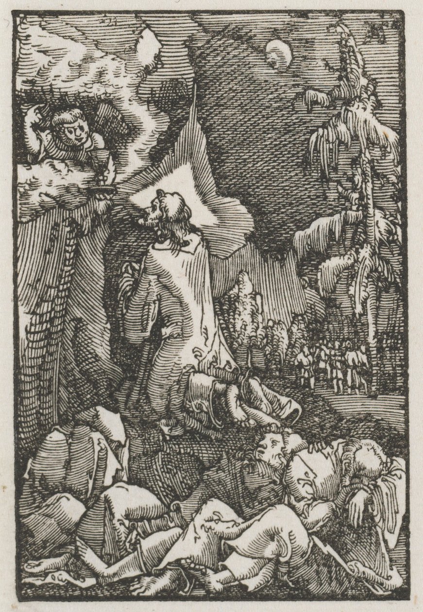Az ember bukása és megváltása: Krisztus az Olajfák hegyén, c. 1515. alkotó: Albrecht Altdorfer