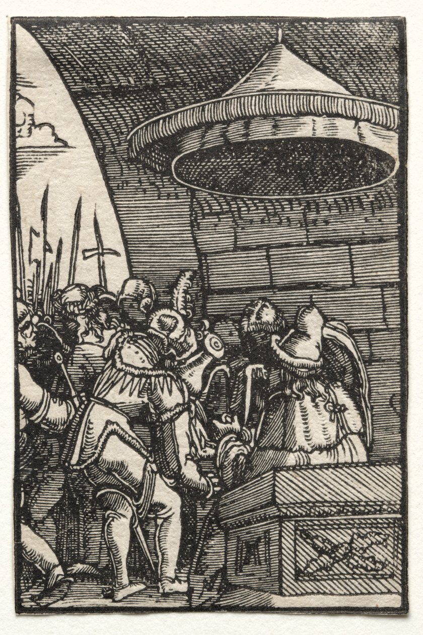Az ember bukása és megváltása: Pilátus kezet mos alkotó: Albrecht Altdorfer