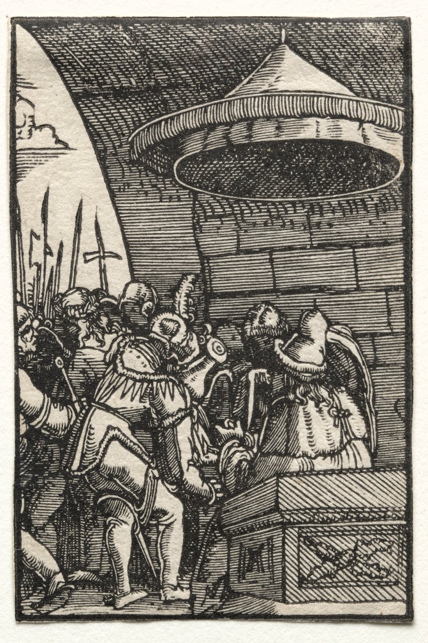 Az ember bukása és megváltása: Pilátus kezet mos, c. 1515. alkotó: Albrecht Altdorfer