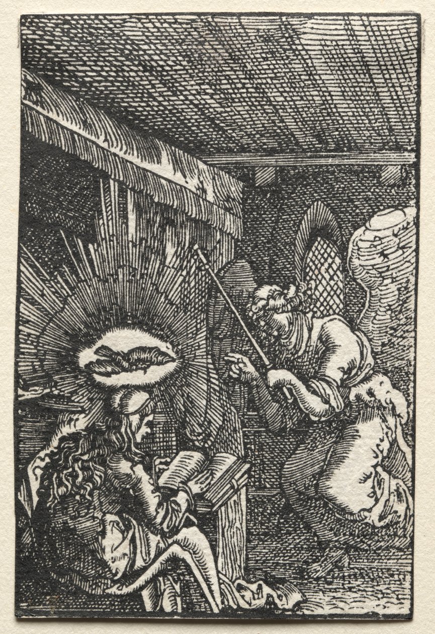 Az ember bukása és megváltása: Angyali üdvözlet alkotó: Albrecht Altdorfer