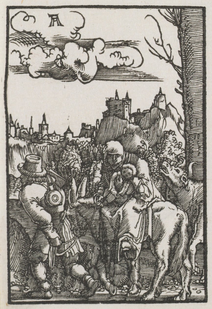 Az ember bukása és megváltása: menekülés Egyiptomba, c. 1515. alkotó: Albrecht Altdorfer