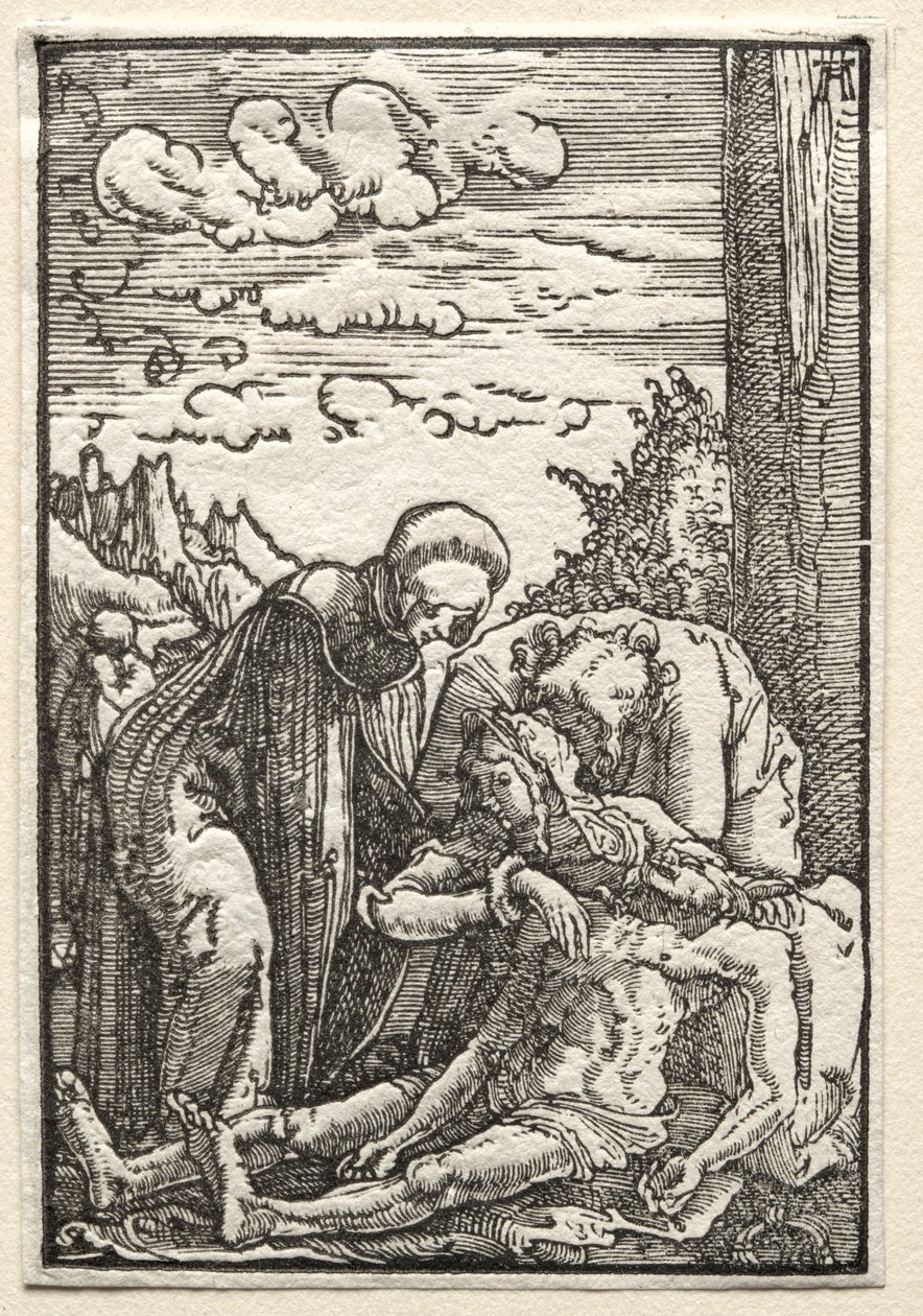 Az ember bukása és megváltása: Siralom a kereszt alatt, c. 1515. alkotó: Albrecht Altdorfer