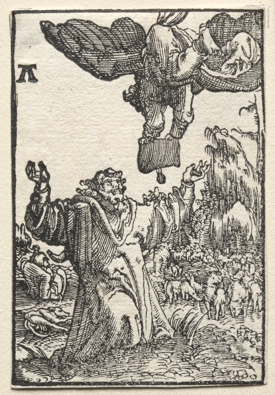 Az ember bukása és megváltása: Az angyal üzenete Joachimnak, c. 1515. alkotó: Albrecht Altdorfer