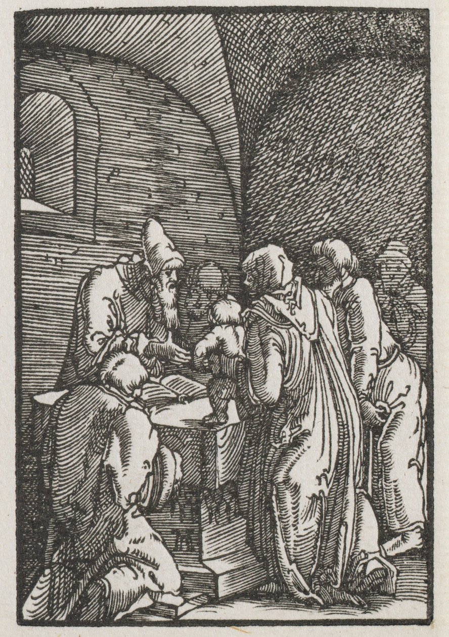 Az ember bukása és megváltása: Krisztus bemutatása a templomban, c. 1515. alkotó: Albrecht Altdorfer