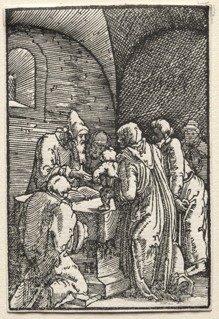 Az ember bukása és megváltása: Krisztus bemutatása a templomban, c. 1515. alkotó: Albrecht Altdorfer