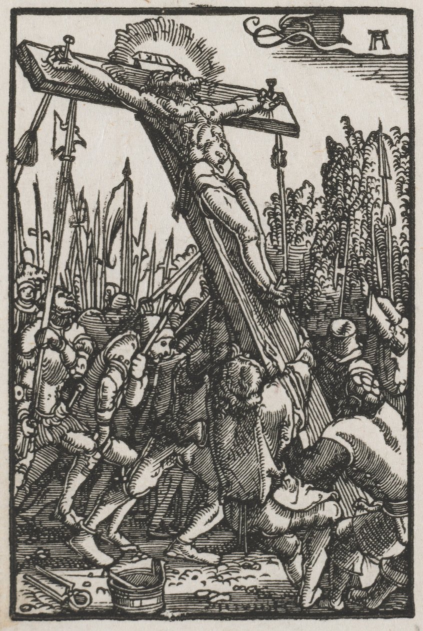 Az ember bukása és megváltása: A keresztfelemelés alkotó: Albrecht Altdorfer