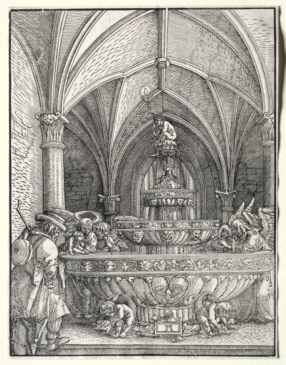 A Szent Család Egyiptomba menekülő kútnál, c. 1520. alkotó: Albrecht Altdorfer