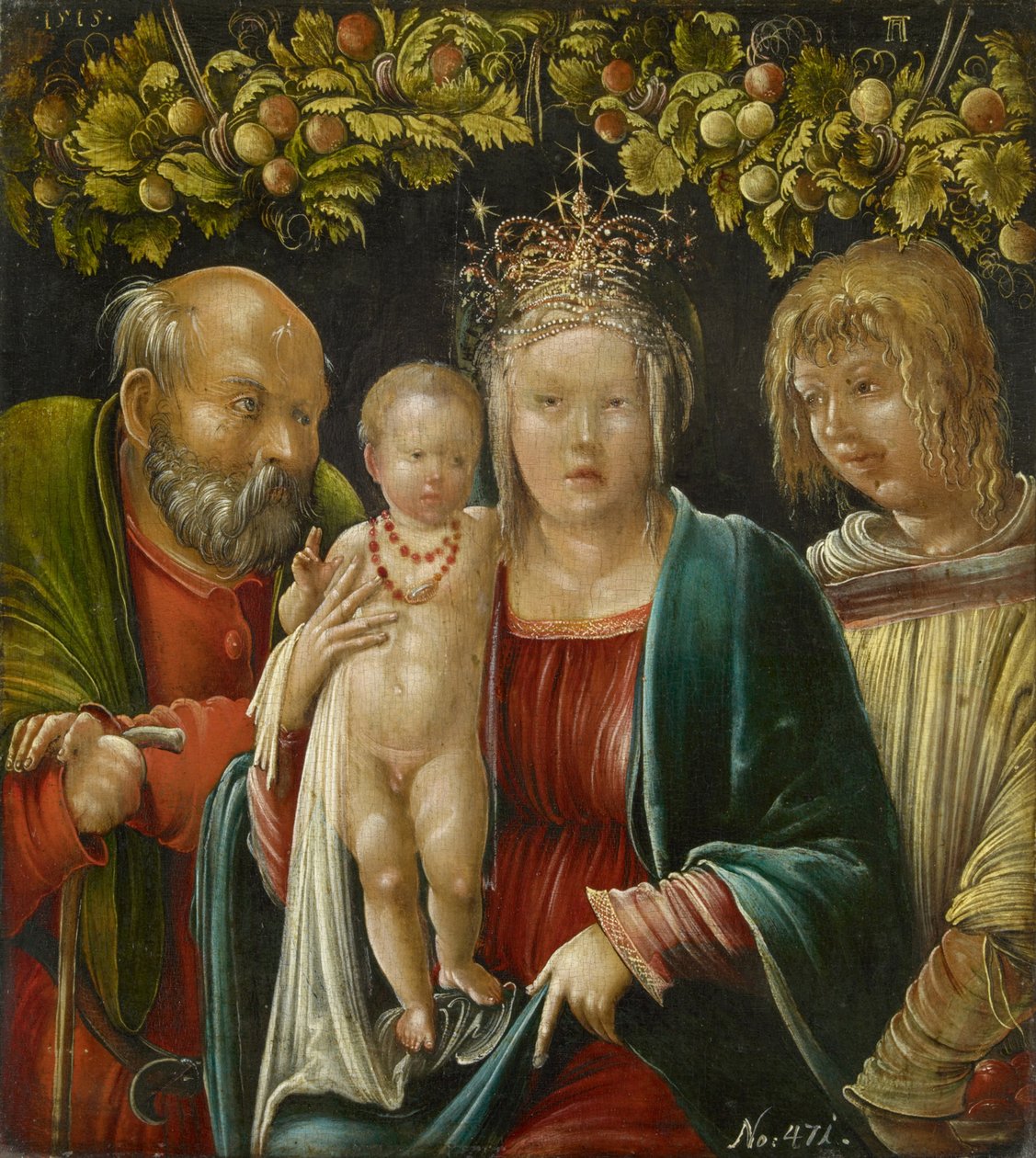 A Szent Család Szent Agapitusszal, 1515 alkotó: Albrecht Altdorfer