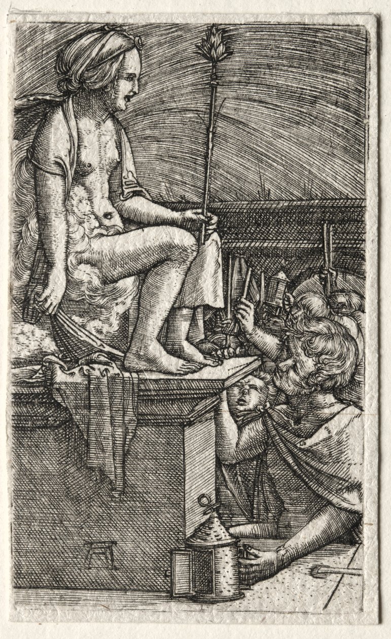 A római udvarhölgy vagy Vergilius varázsló bosszúja, 1520-1526. alkotó: Albrecht Altdorfer