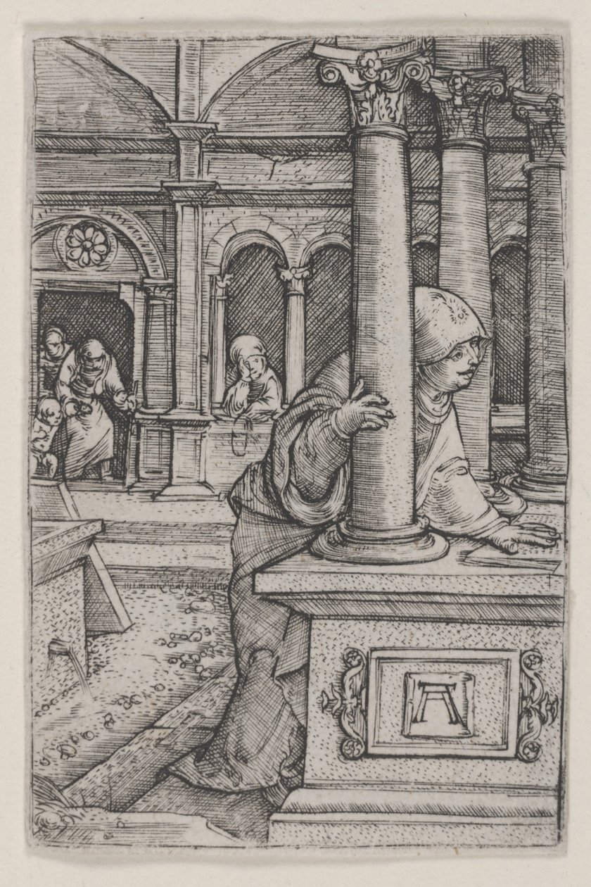 A Szűz Jézust keresi a templomban alkotó: Albrecht Altdorfer