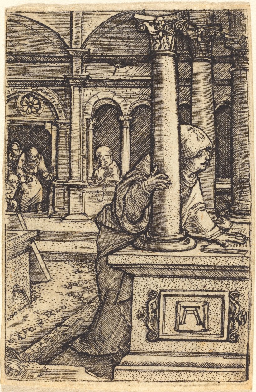 A Szűz Jézust keresi a templomban alkotó: Albrecht Altdorfer