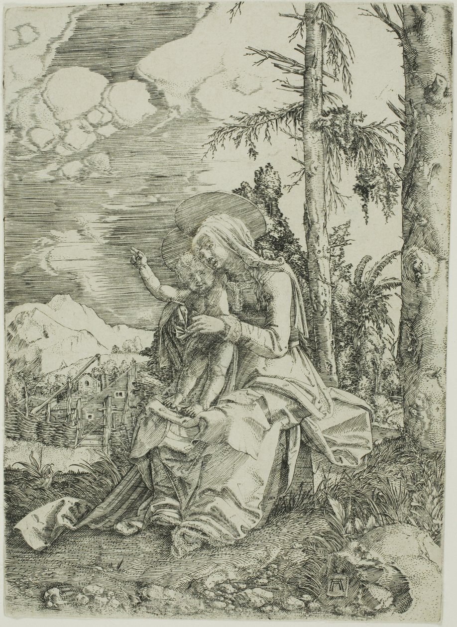 A Szűz az áldó gyermekkel egy tájban alkotó: Albrecht Altdorfer