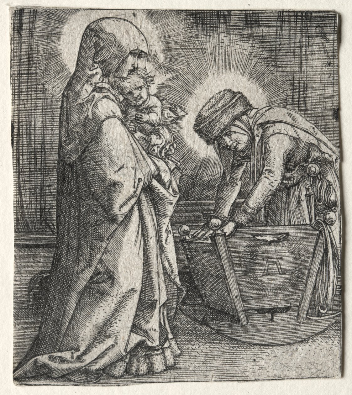 Szűzanya a gyermekkel és Szent Anna a bölcsőnél, 1520-1526. alkotó: Albrecht Altdorfer