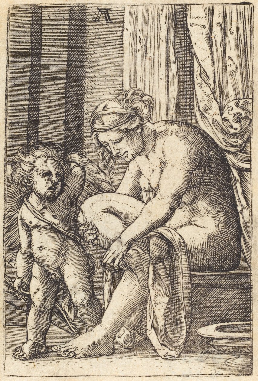 Vénusz a fürdő után alkotó: Albrecht Altdorfer