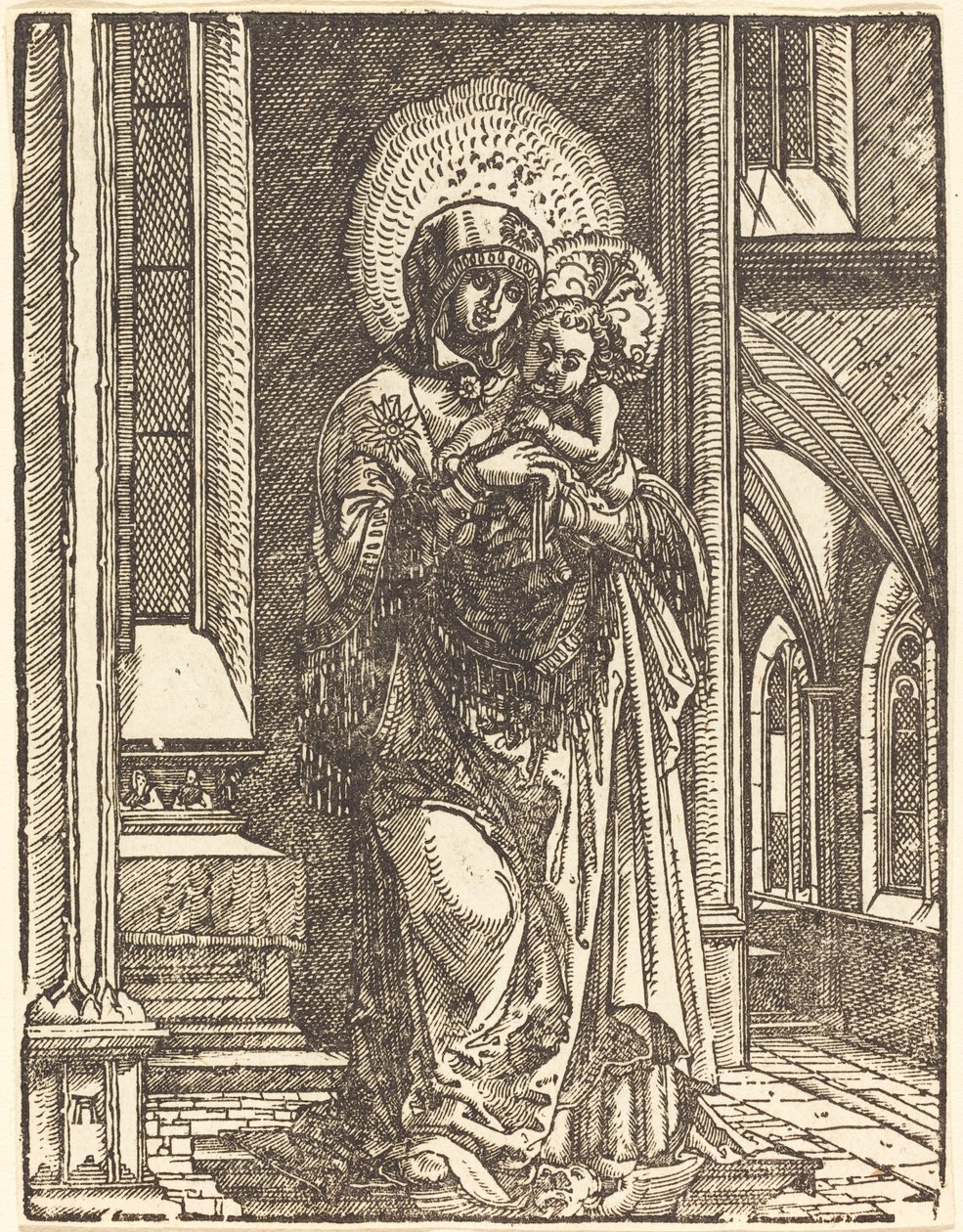 Szűz és gyermek egy templomban alkotó: Albrecht Altdorfer