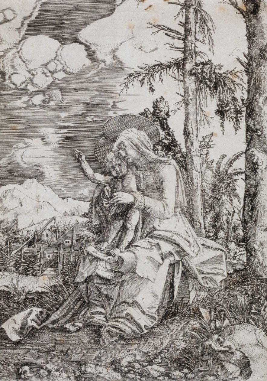 Szűz Mária a gyermekkel tájban alkotó: Albrecht Altdorfer