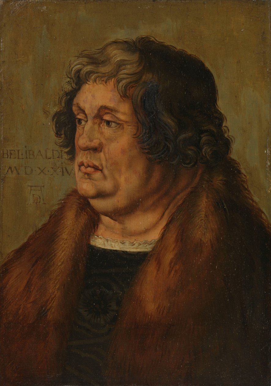 Willibald Pirkheimer (1470-1530) alkotó: Albrecht Dürer (copy after)