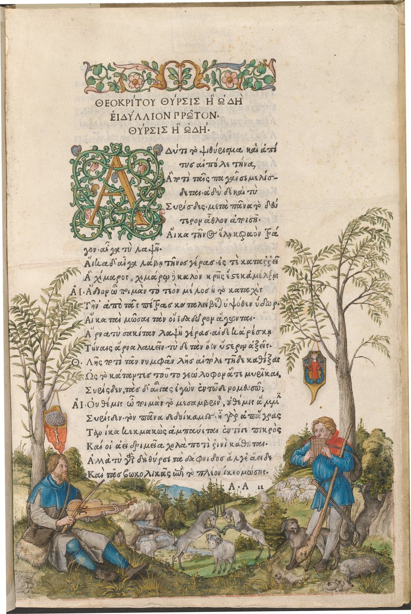 Lelkipásztori táj brácsán és pánsípon játszó pásztorokkal alkotó: Albrecht Dürer