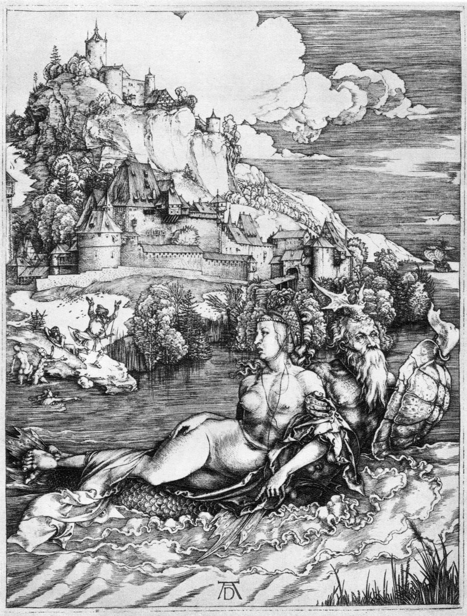 Egy hercegnőt hordozó tengeri szörny, 1500, 1936 alkotó: Albrecht Dürer