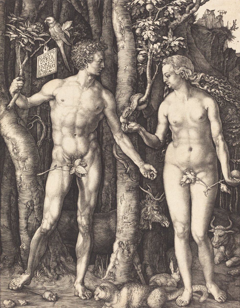 Ádám és Éva, 1504. alkotó: Albrecht Dürer