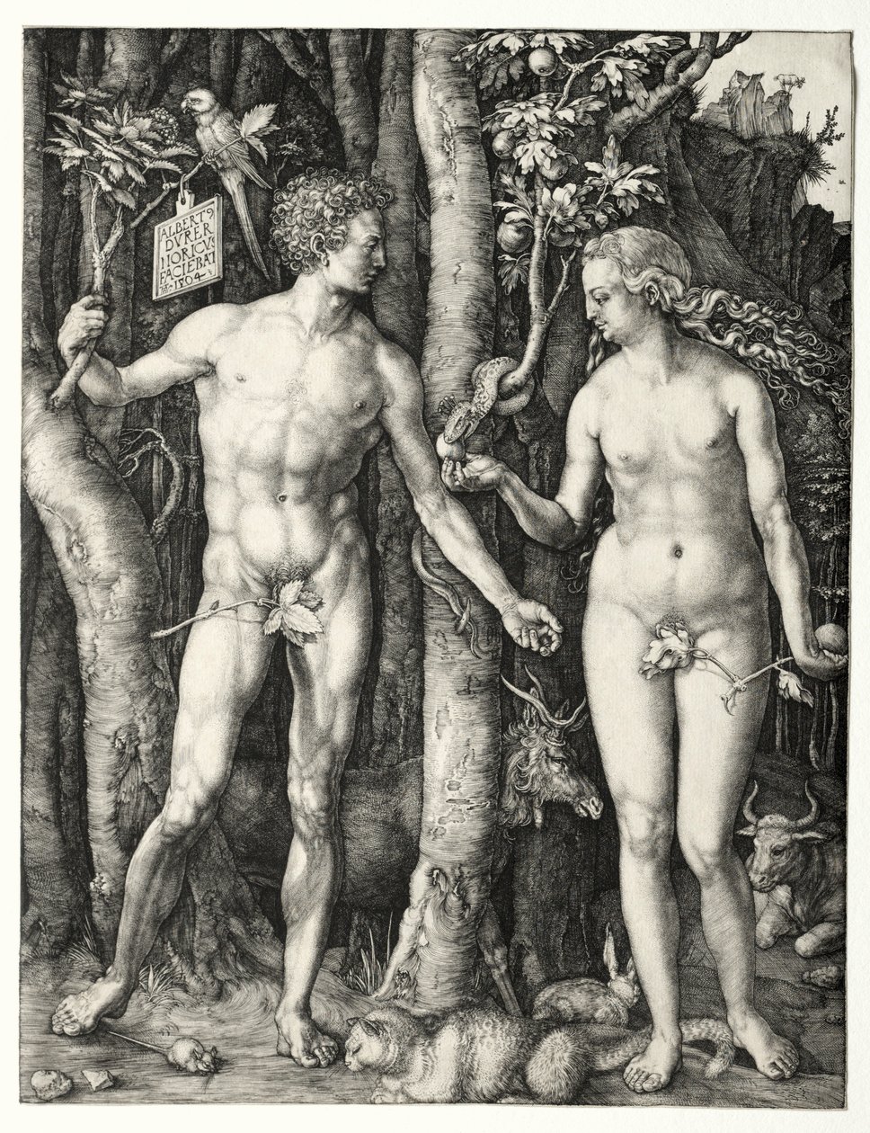 Ádám és Éva, 1504. alkotó: Albrecht Dürer