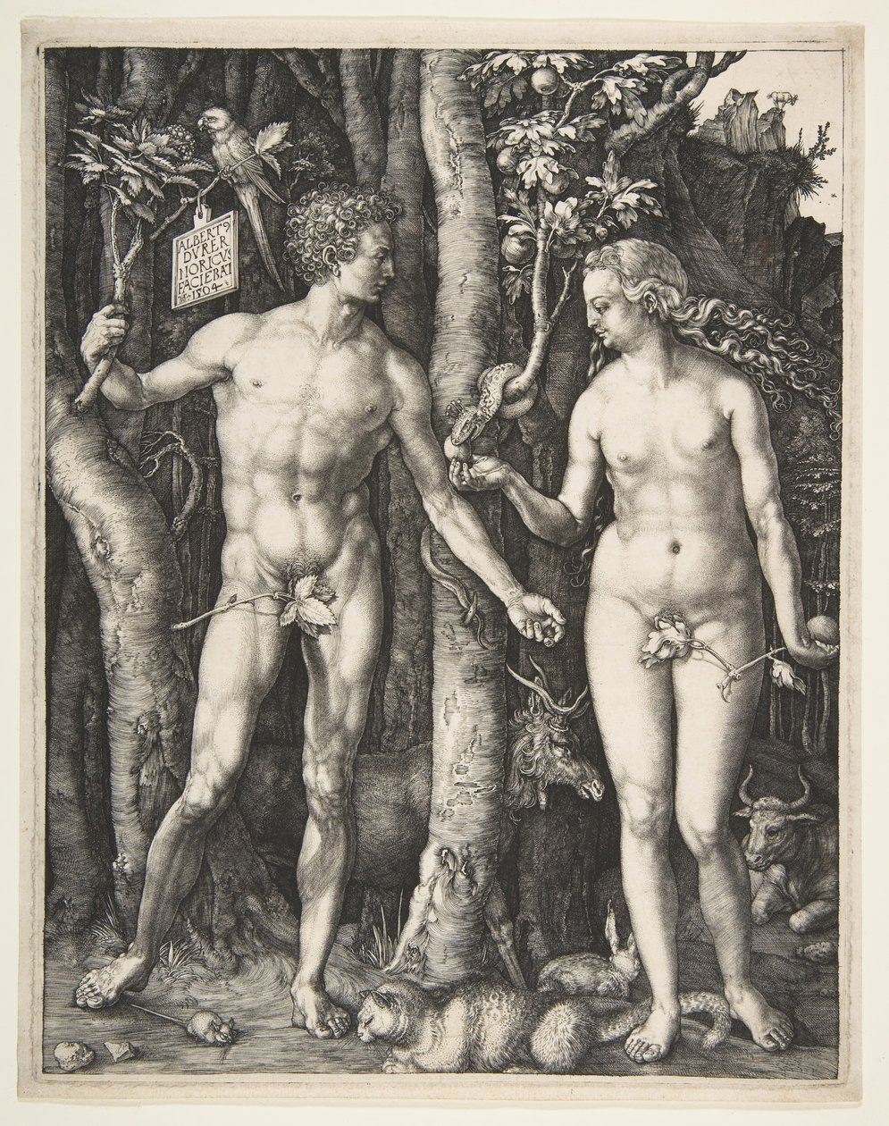 Ádám és Éva, 1504. alkotó: Albrecht Dürer