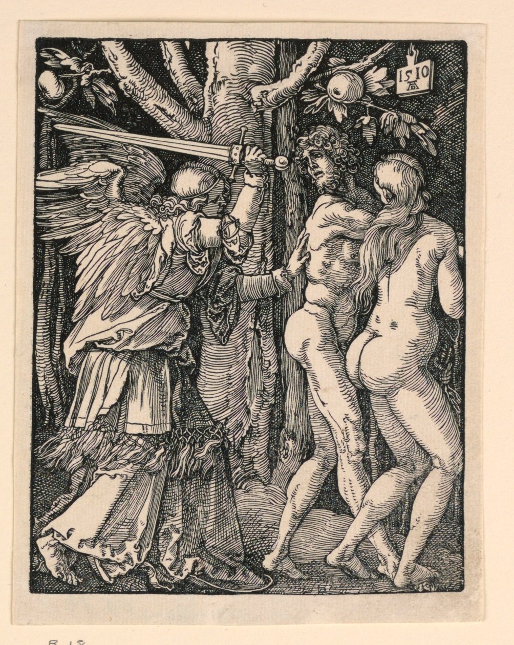 Ádám és Éva Kiűzve a Paradicsomból, A kis szenvedély sorozatból alkotó: Albrecht Dürer