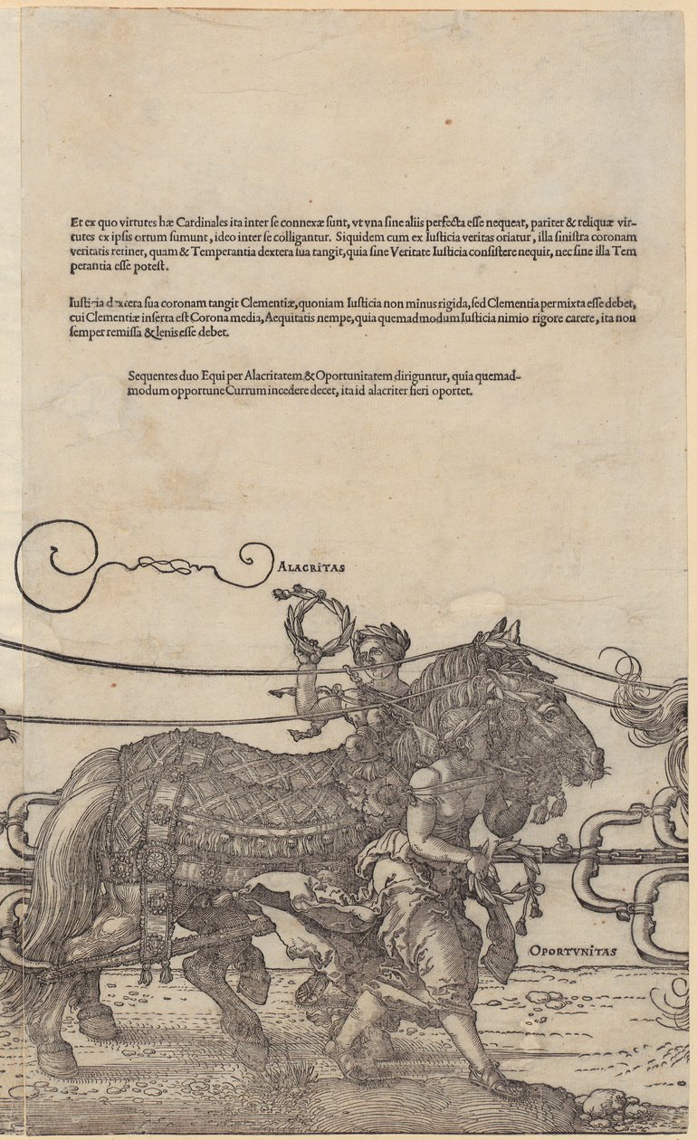Alacritas, „A nagy diadalkocsi” sorozat 4. lapja alkotó: Albrecht Dürer